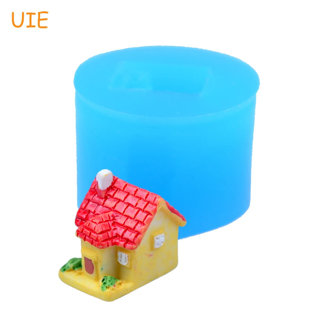 

FYL181U 15.8mm 3D House Flexible Silicone Mold for Cake Decorating, Fondant, Gum Paste, Resin, Dollhouse, Chocolate, Candle Soap
