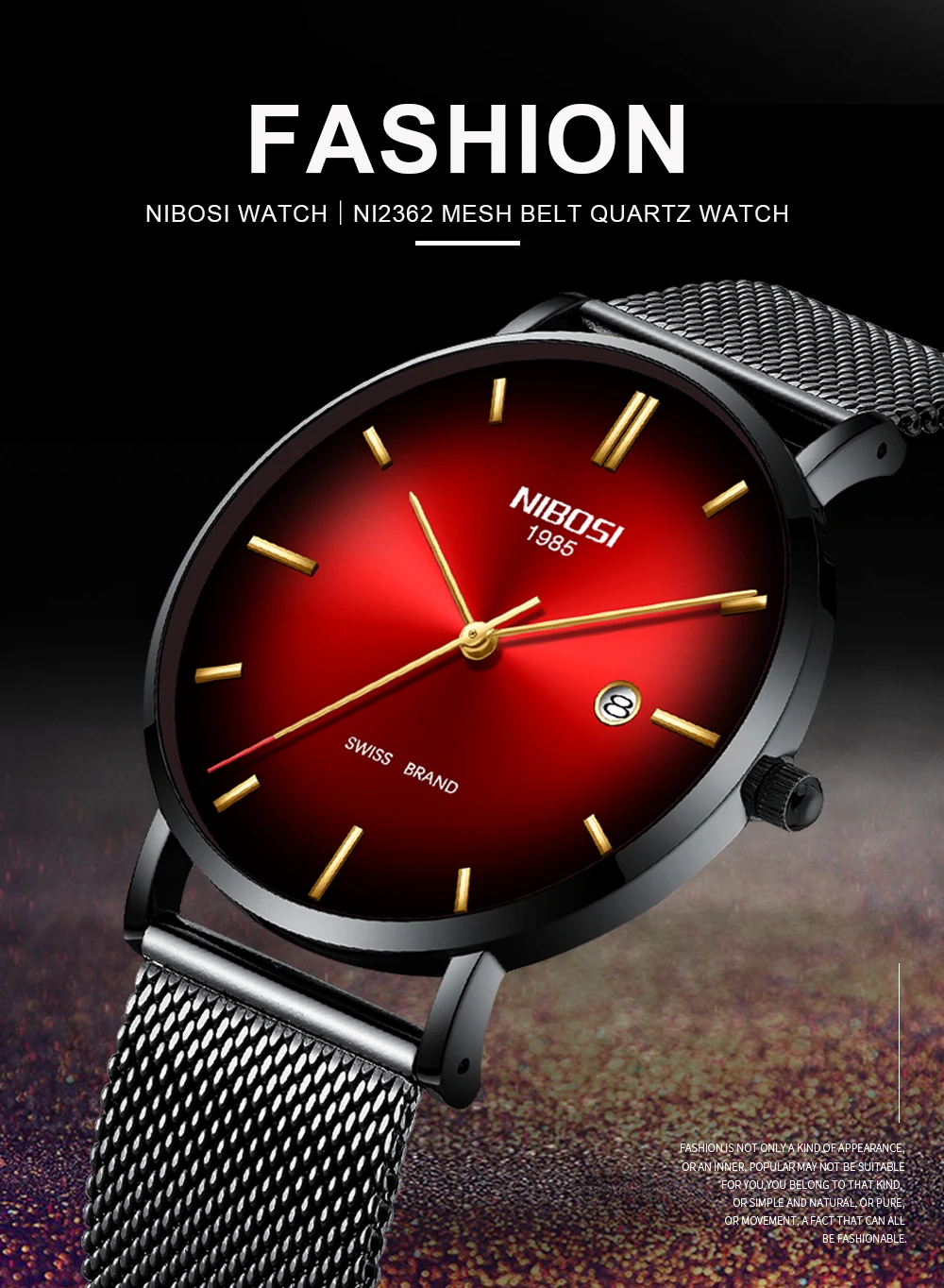 NIBOSI Men And Women Watches Top Brand Luxury Unisex Watch Waterproof Classic Simple Quartz Wrist Watch Erkek Kol Saati Relogios (4)