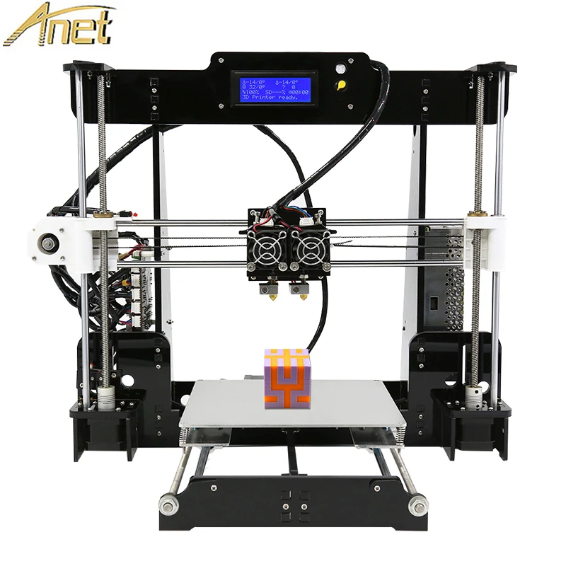 2018 Geeetech Updated MK8 Dual Extruder Double Head I3 Prusa Mendel 3D Printer