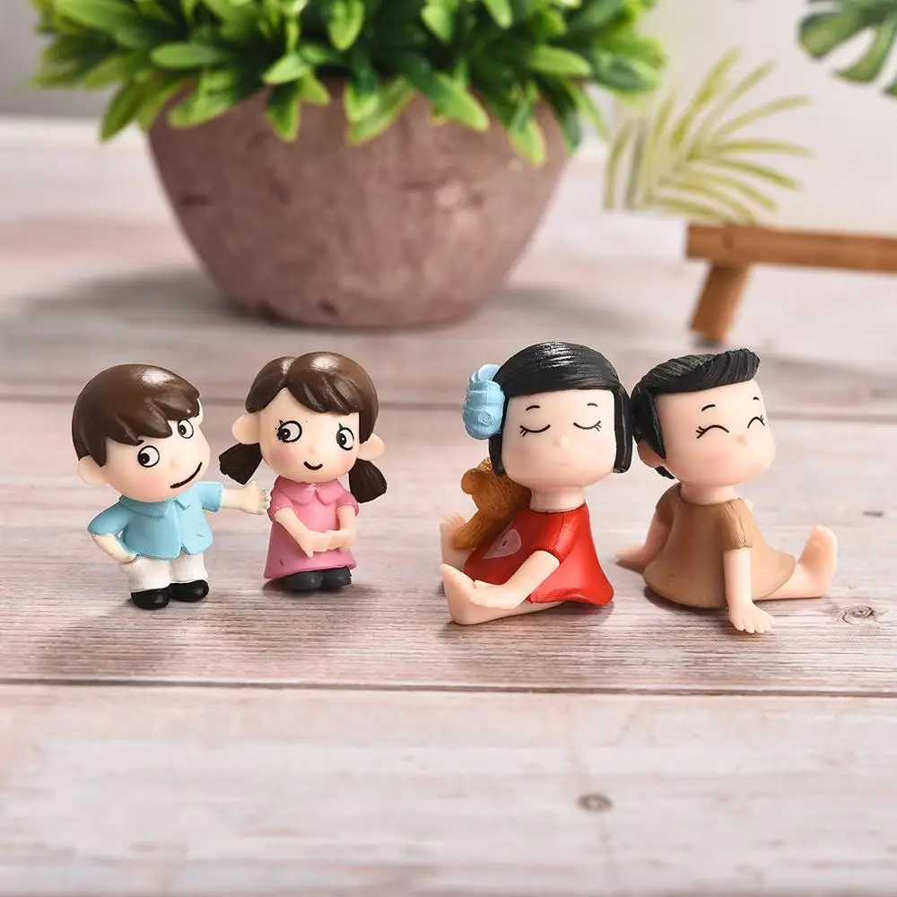 1set Sweety Lovers Couple Chair Figurines Miniatures Fairy Garden
