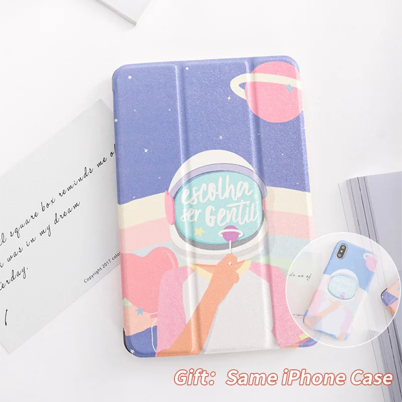Магнитный защитный чехол Space Girl для iPadPro9.7 &quot 10 5 12 9 Air Air2 Mini 1 2 3 4 планшета новый iPad9.7