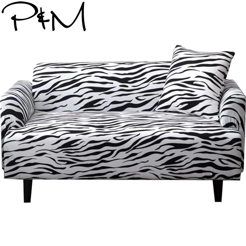 Papa&Mima Print Leopard pattern Stretch Sectional Sofa Covers For Single Two Three Four Seats