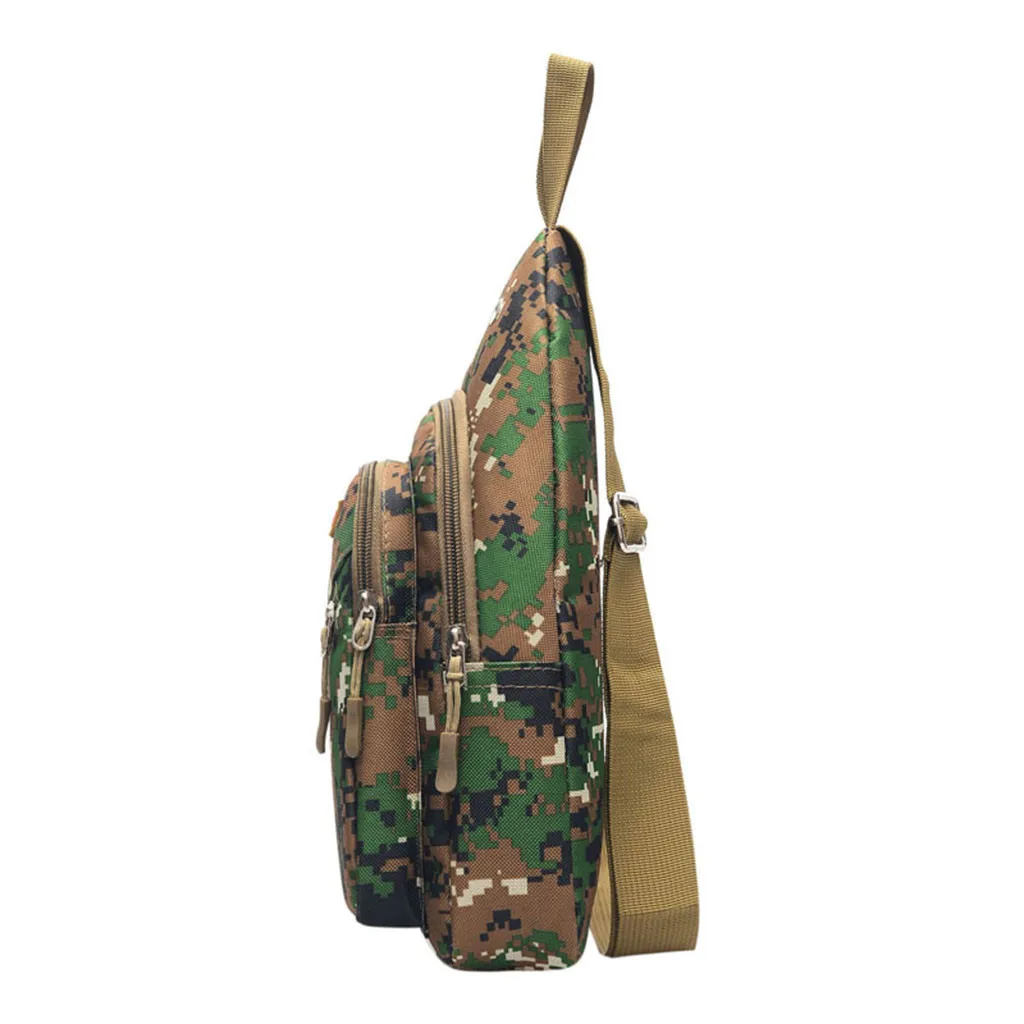 Модная повседневная мужская камуфляжная нагрудная сумка из ткани Оксфорд, Спортивная Многофункциональная сумка для отдыха на открытом воздухе, нагрудная сумка для