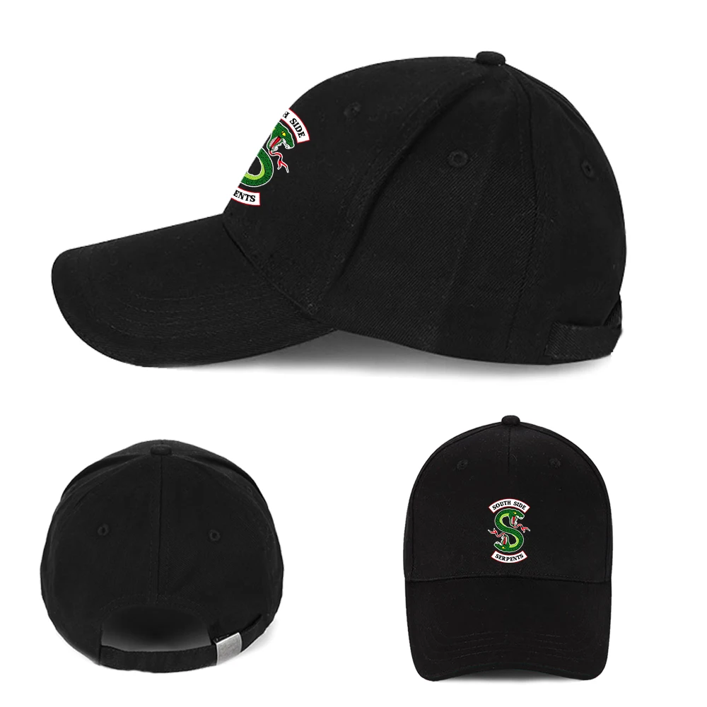 

Giancomics Riverdale Logo Baseball Cap South Side Serpents Symbol Cool Adjustable Cotton Fashion Otaku Anime Cosplay Black Cap