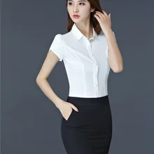 Летний формальный офисный женский стиль рабочие костюмы с коротким рукавом, блузка и юбка для женщин, офисный салонная одежда, комплект