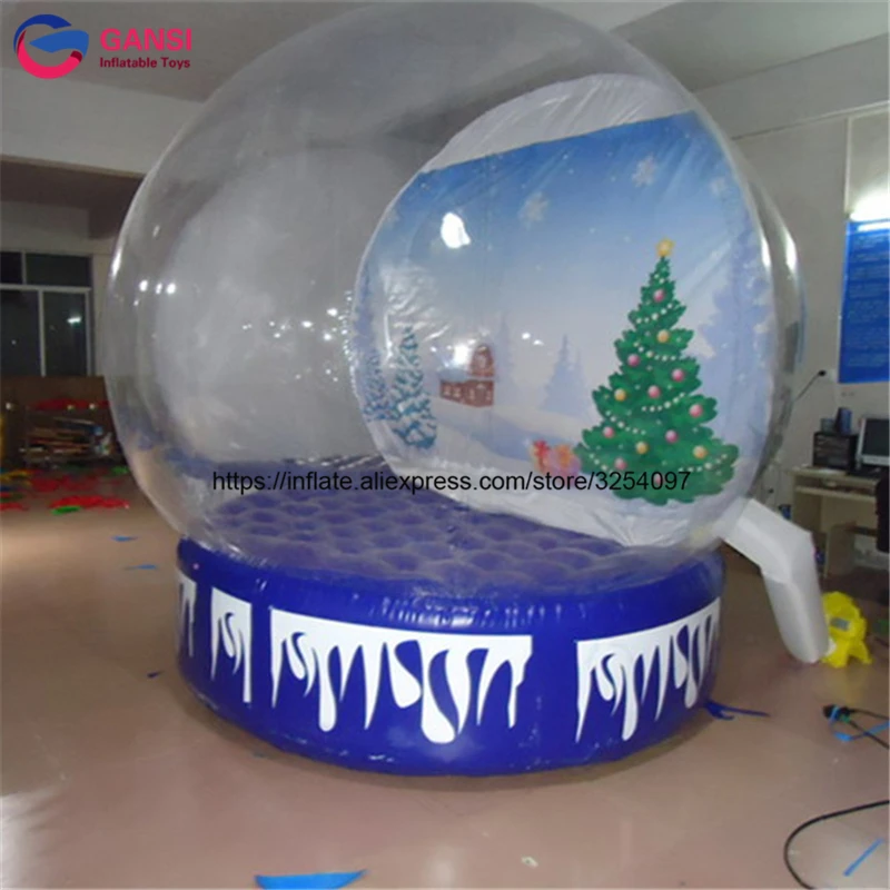 

Guangdong 3M Diameter Inflatable Snow Globe Photo Booth With Customized Background Wholesale Inflatable Snow Show Ball For Event