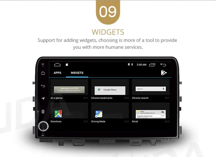 Top LJDA 9 Inch Android 9.1 Car DVD Player For KIA RIO 2017 2018 GPS Navigation 1Din Car Radio Multimedia WIFI Stereo RDS AutoAudio 11