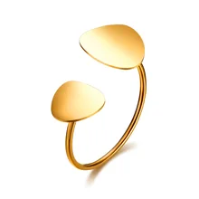 Стильный Уникальный Асимметричный Браслет-манжета для женщин Открытый браслет из нержавеющей стали золотое декоративное украшение аксессуары