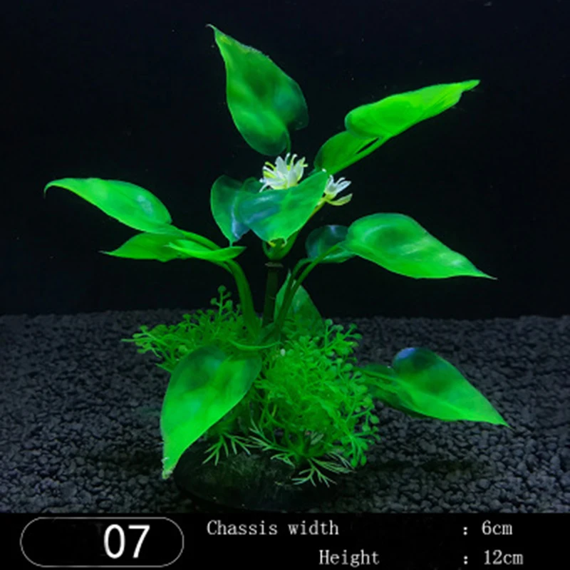 12cm Artificial Plastic Green Plants Fish Tank Underwater Narcissus Water Grass Aquarium Landscape Decor (5)