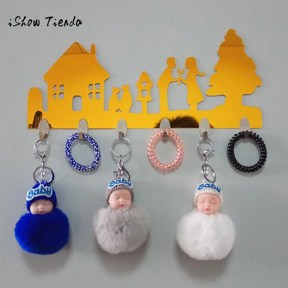 Hooks for Hanging,1 Set 6PC Hook Wall Stickers Decorative Home Furnishing Modern Hooks Wall