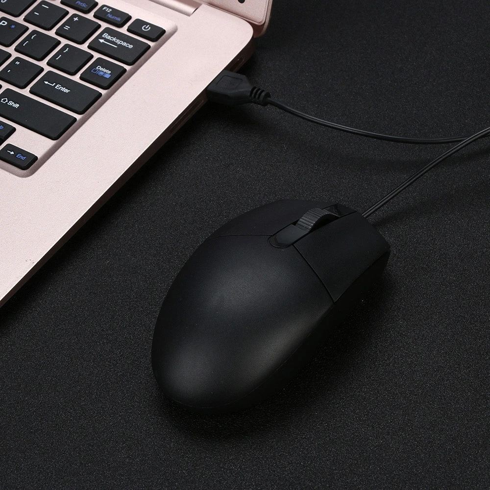 Mousnx проводная USB мышь 1200 DPI черная бизнес офис эргономичный дизайн геймерская для