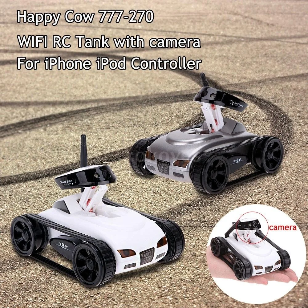 

MINI RC Car WiFi Remote Control Tank Toy with 0.3MP Camera 777-270 RC Tank Control By Iphone IOS Android Phone Toy for Boys