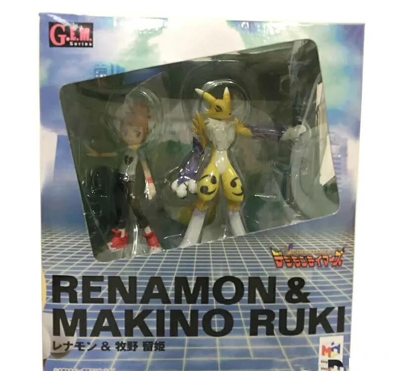 2pcsset Pokemon Figure Digimon Adventure Digital Monster Makino Ruki Renamon Digimon Queen PVC Action Figure Model Doll Gift (1)