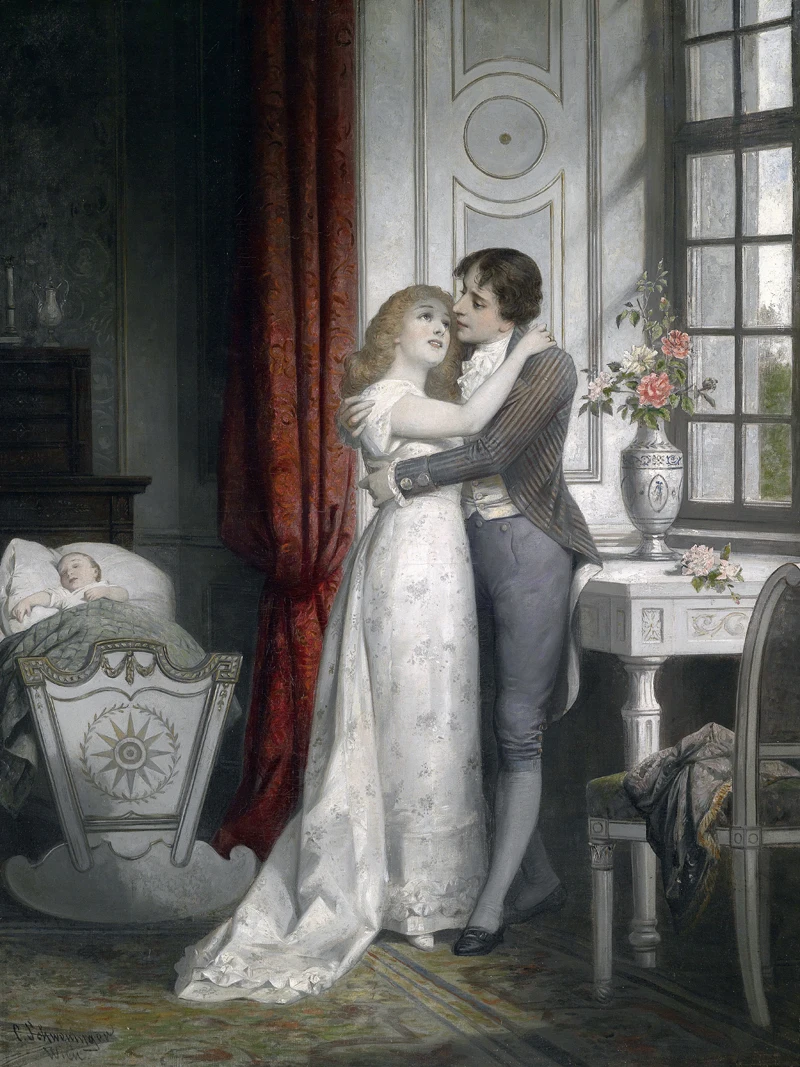 

Classical figurative painting canvas portrait art poster picture court painting couples love modern decorative art