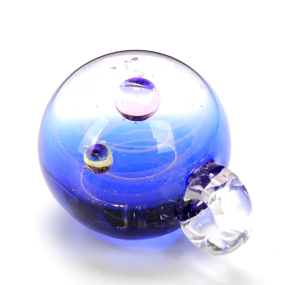 Lamp work beads 1PCS Dia 23MM Round Fantastic Starry Milky Way shape Hand made glass Pendant DIY Jewelry making