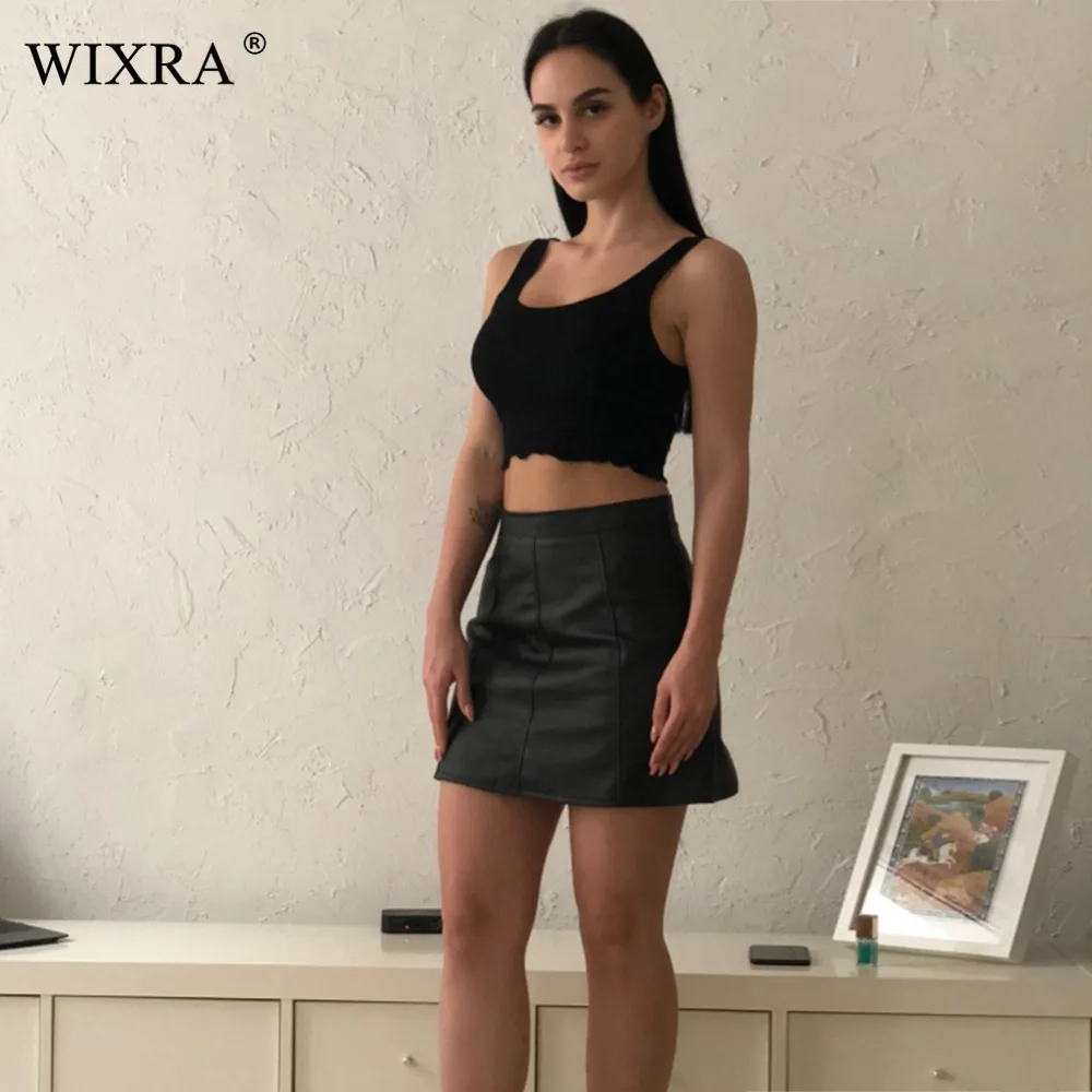 

Wixra Basic Tank Top 2018 Summer Women Fashion Cropped Vest Tops Sexy Backless Crop Top Lace Hem Rib Knit Tanks Tops