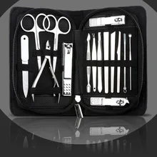 15 шт./компл. Нержавеющая сталь Когтерез Комплект профессиональный педикюр ножницы, пинцет Ножи уха Палочки маникюрный набор для ногтей Книги по искусству инструменты