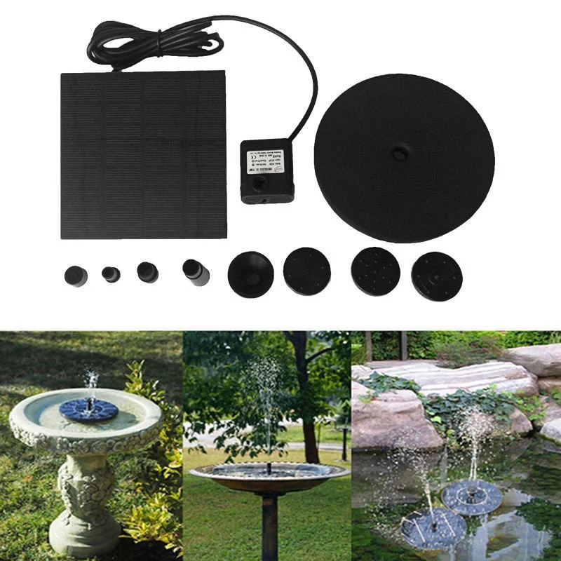 Насос для фонтана на солнечной энергии для птичьей ванны 1,4 Вт солнечная панель солнечной батареи комплект для сада с доска для плавания