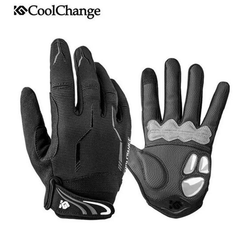 

Coolchange Bike Glove Full Finger Black Luva Bike Cycling Gloves Man Women Long Mountain Biking Gloves Motorcycle Gloves