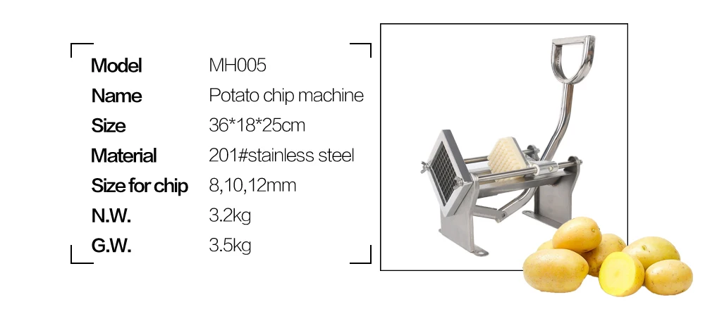 ITOP руководство картофельных чипсов фрезы картофеля-фри машина для резки картофеля моркови Нержавеющая сталь овощи фрукты ножа для резки ломтиками в комплект входят 3 лезвия