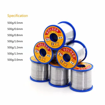 

yieryi Solder Wire 63/37 500g/roll 0.5/0.6/0.8/1.0/1.2/1.5/2.0mm clean rosin Core Low Melting Point brightness Soldering Tools