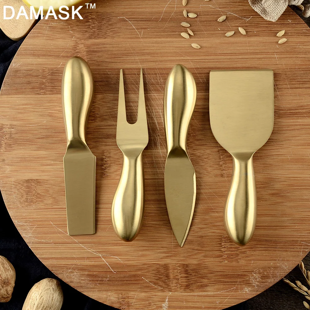 

DAMASK 4pcs/set Cheese Cutter Knife Slicer Kit Kitchen Cheese Cutter Kitchen Tools Chef Spatula Pan Cake Omelet Cooking Tools