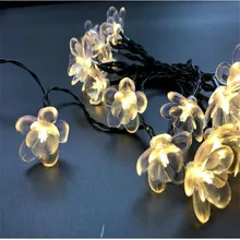 50 светодиодный солнечный наружный струнный светильник водяная Лилия водонепроницаемый цветок лотоса солнечные сказочные огни для сада свет Вечерние