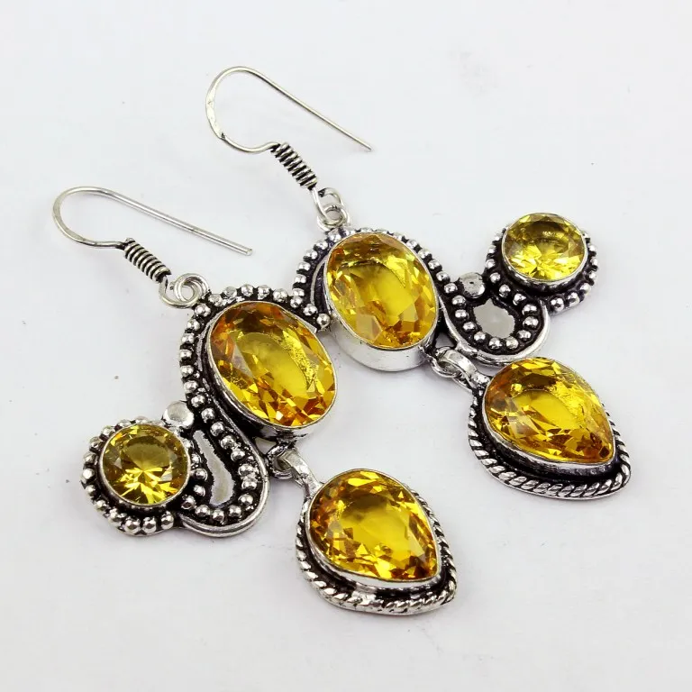 

Citrinne Earrings, 60 mm, E0193