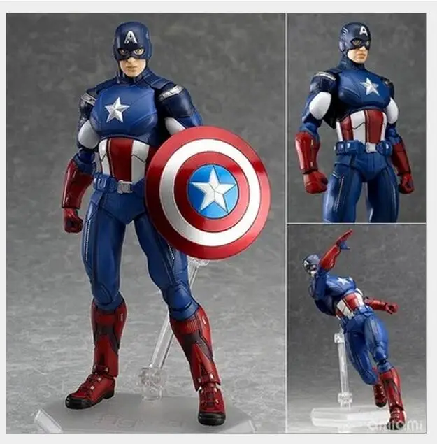 

Marvel the Avengers Captain America Figma 226# PVC Action Figure Collectible Model Toy 16cm KT915