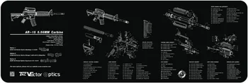 Картинка Вектор Оптика 36x12 дюймов AR15. 223 карабин чистки оружия скамья резиновый коврик аксессуары все винтовка Запчасти список схемы
