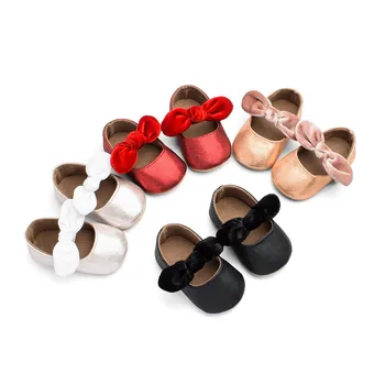 

4 Color PU Baby Princess Shoes 2020 Infant First Walkers Bowknot Soft Soled Newborn Bebe Girls Sneaker Prewalker Baby Moccasins