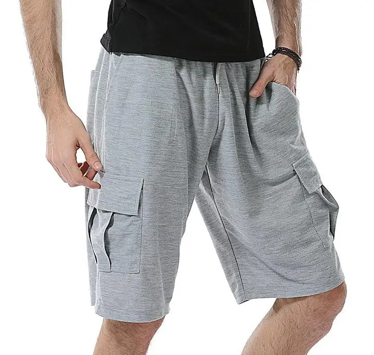 NEW 2019 Summer men's multi-pocket overalls casual elastic waist loose shorts thin bermudas masculina short homme NEW 2019 Summer men's multi-pocket overalls casual elastic waist loose shorts thin bermudas masculina short homme