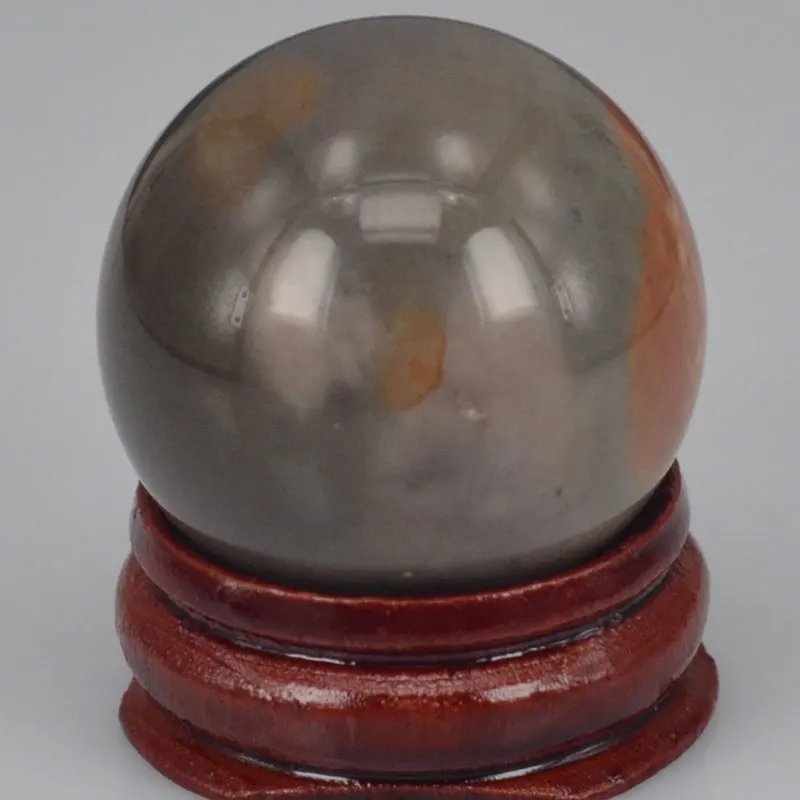 Натуральный драгоценный камень розовый кварц кристалл рейки лечебная сфера мяч массаж яйцо Глобус коллекция домашнего декора - Цвет: Desert Jasper