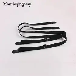 Mantieqingway Мода Англия подтяжки для мужские Бизнес черный ремень подтяжки Для женщин брекеты упругой подвески с 4 кнопками