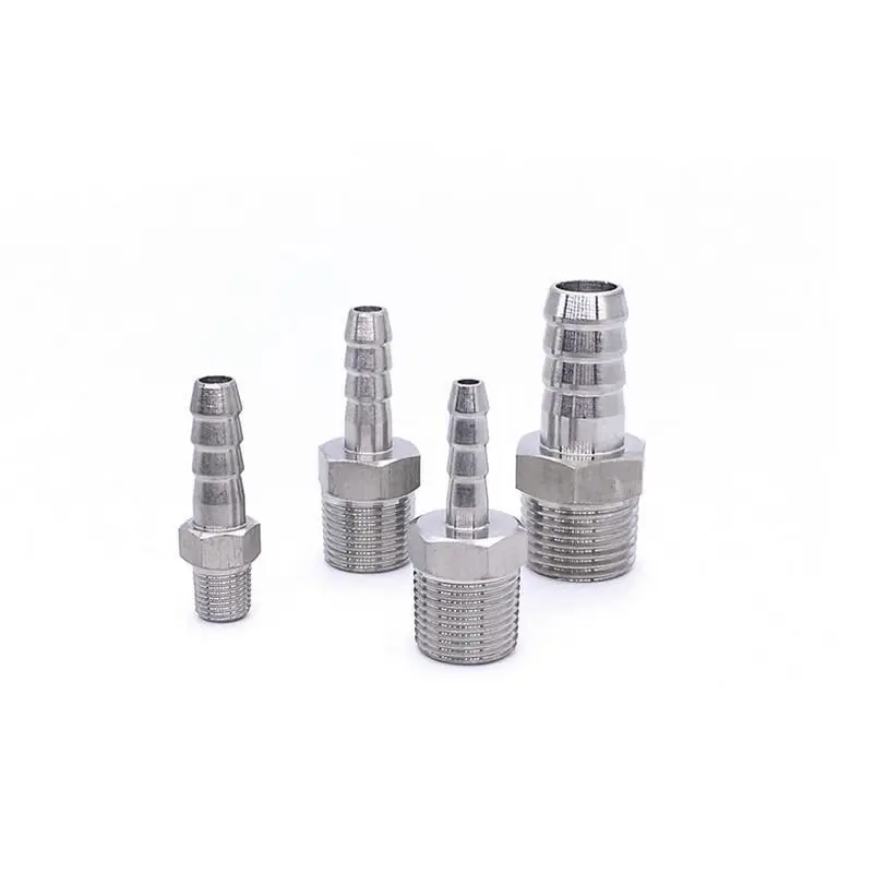 3//8/" X 12mm Acero Inoxidable Rosca macho tubo montaje Barb Manguera Conector de cola