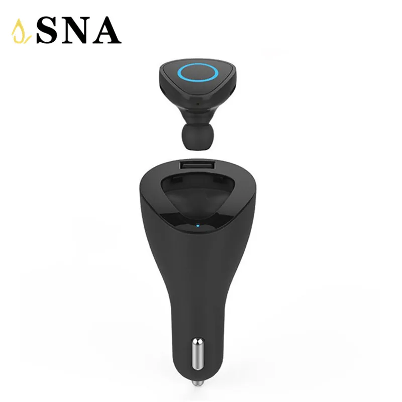

Bluetooth Headset with Car Charger 2 in 1 Noise Cancelling with Microphone supports music for Mobile Phone Original Roman R6000
