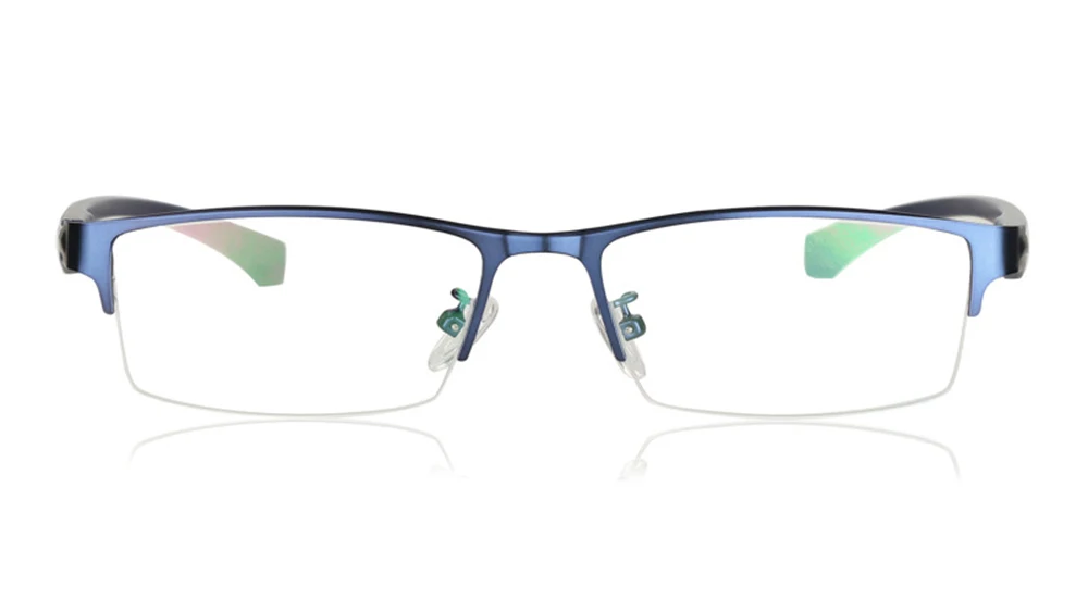Очки для чтения мужские Scober = Ультралегкая оправа Al-mg Tr90 ноги прогрессивные Мультифокальные очки для чтения бифокальные+ 1+ 1,5 до+ 3,25 - Цвет оправы: BLUE FRAME