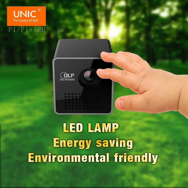 Беспроводной WI-FI рукояткой микро-DLP Мини светодиодный ЖК-дисплей 3D Проектор для