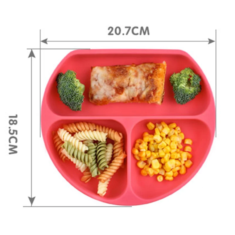 Baby Silicone Plate For Kids With Suction Tableware Children Feeding Anti Slip Bowl BPA Free Infant Dishes Dinnerware MBG0404