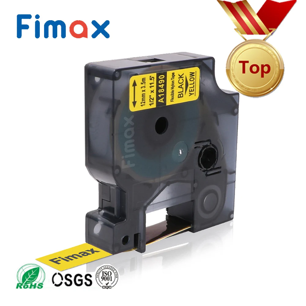 

Fimax 1 Pcs Compatible for Dymo Rhino Flexible Nylon Label Tape 18490 18488 18489 18491 1734524 DYMO RhinoPro IND Label Printers