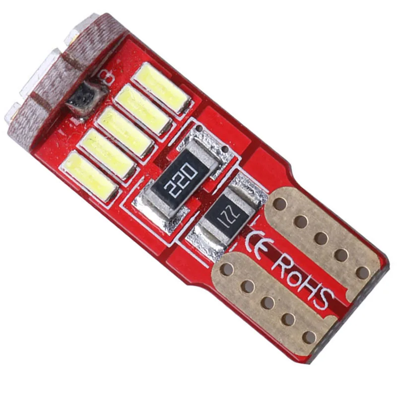 10 шт. Автомобильные светодиодные лампы canbus T10 без ошибок OBC 194 168 W5W 15smd|10pcs t10 led|car