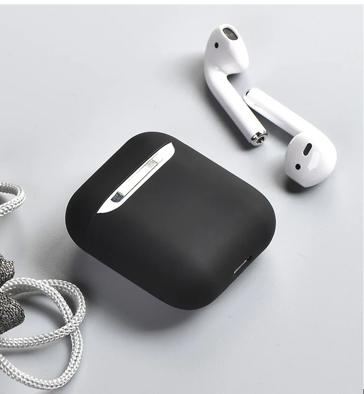 Беспроводной Bluetooth чехол для наушников для Airpods силиконовый чехол мягкий резиновый полный защитный чехол для Airpods мягкий чехол