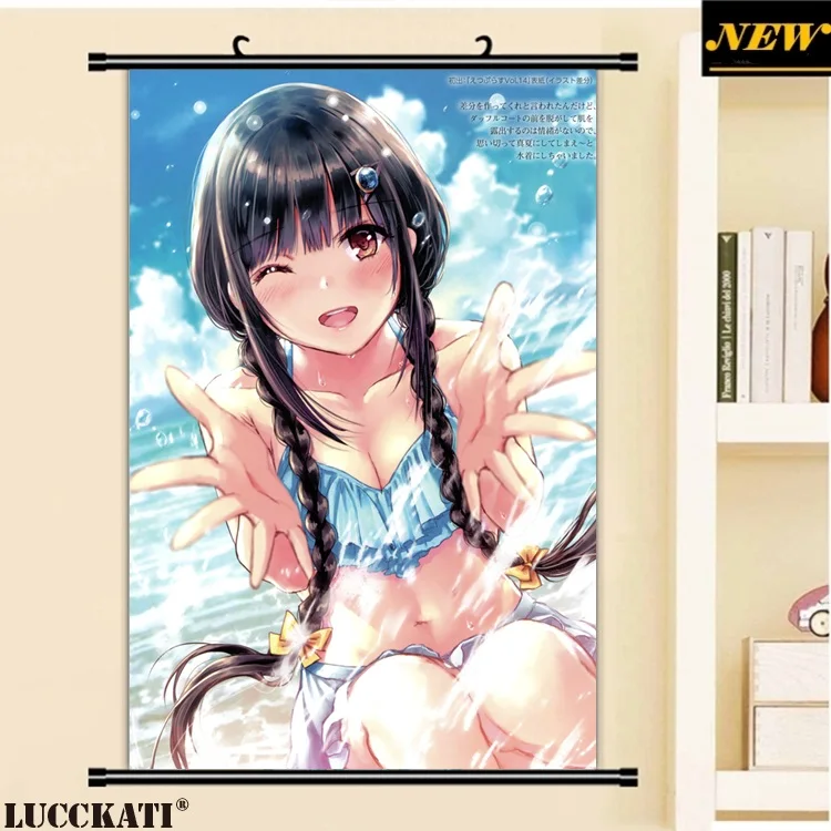

40X60CM Kina Kazuharu sexy lolita loli cameltoe cute moe cartoon anime cloth wall picture mural poster scroll canvas painting