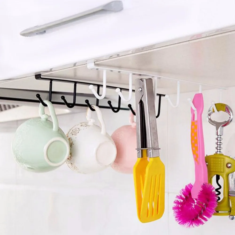 

OUTAD Stainless Steel Kitchen Storage Rack Cupboard Hanging Hook Shelf Dish Hanger Chest Storage shelf Bathroom Organizer Holder