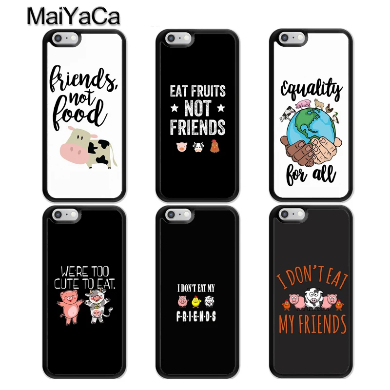 

MaiYaCa Vegan Vegetarians Animal Love Quotes Case For iphone 11 Pro MAX X XR XS MAX 6 6S 7 8 Plus 5 5S TPU Back Cover Fundas