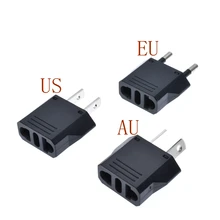 1 шт., штепсельная вилка европейского стандарта, штепсельная вилка американского стандарта США в европейскую штепсельную вилку, Адаптер Питания китайского американского австралийского европейского стандарта, электрическая розетка для путешествий
