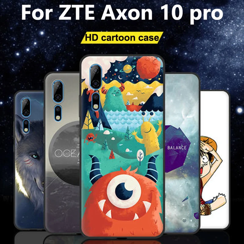 

Silicone coque For ZTE Axon 10 pro shell 10pro case Axon10 pro cartoon TPU phone cover For ZTE A2020 Pro soft back cases bumper