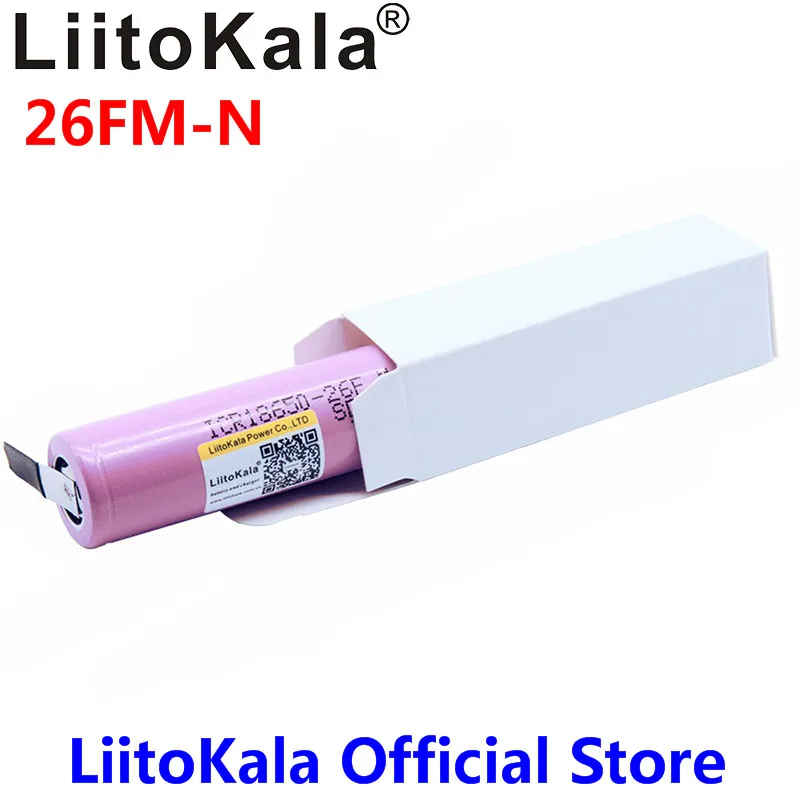 

1PCS New 100% Original Liitokala 18650 2600mAh battery ICR18650-26FM Li-ion 3.7 V rechargeable battery+ DIY Nickel sheet