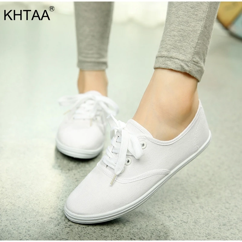 

Canvas Woman's Flat Platform Sneakers Autumn Lace Up Causal Colors Fashionable Espadrilles Female Shoe 2018 Footwear For Girls