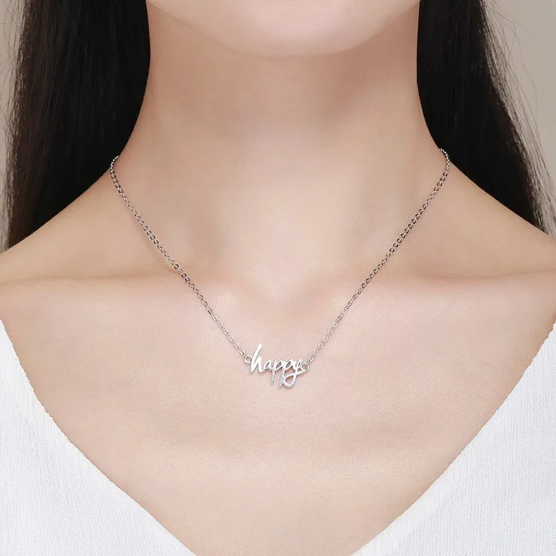 Простая Подвеска Happy Charm короткое колье чокер для женщин девушек лучших друзей